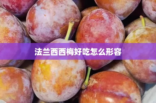 法兰西西梅好吃怎么形容