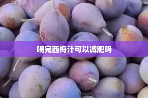 喝完西梅汁可以减肥吗