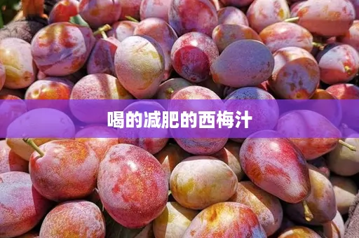 喝的减肥的西梅汁