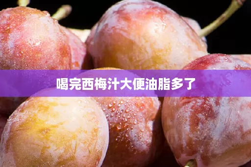 喝完西梅汁大便油脂多了