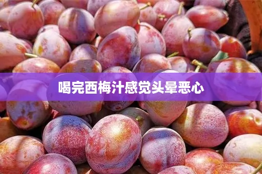 喝完西梅汁感觉头晕恶心