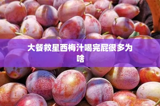 大餐救星西梅汁喝完屁很多为啥