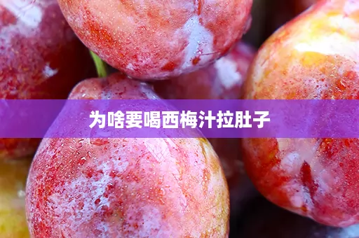为啥要喝西梅汁拉肚子