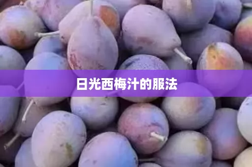 日光西梅汁的服法