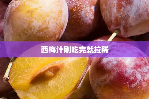 西梅汁刚吃完就拉稀 西梅汁刚吃完就拉稀