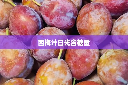 西梅汁日光含糖量