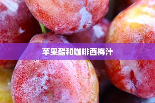苹果醋和咖啡西梅汁