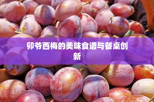 卯爷西梅的美味食谱与餐桌创新