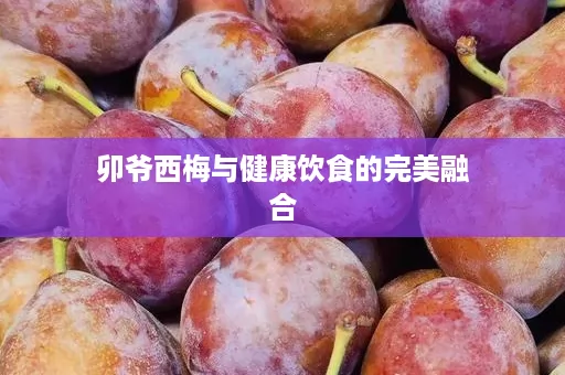 卯爷西梅与健康饮食的完美融合