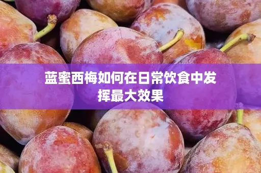 蓝蜜西梅如何在日常饮食中发挥最大效果 蓝蜜西梅如何在日常饮食中发挥最大效果